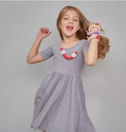 Janie and Jack Kids Accessories|Jewelry-Rose Daisy Sensory Necklace red