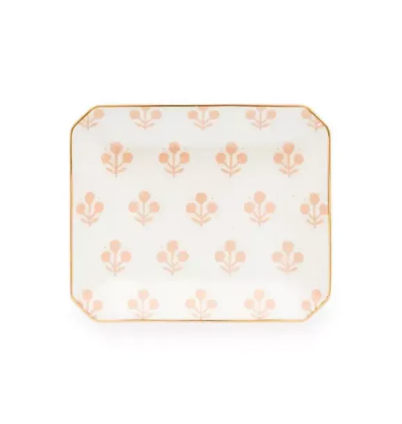 Janie and Jack Desk Accessories-Rose Floral Trinket Tray multi