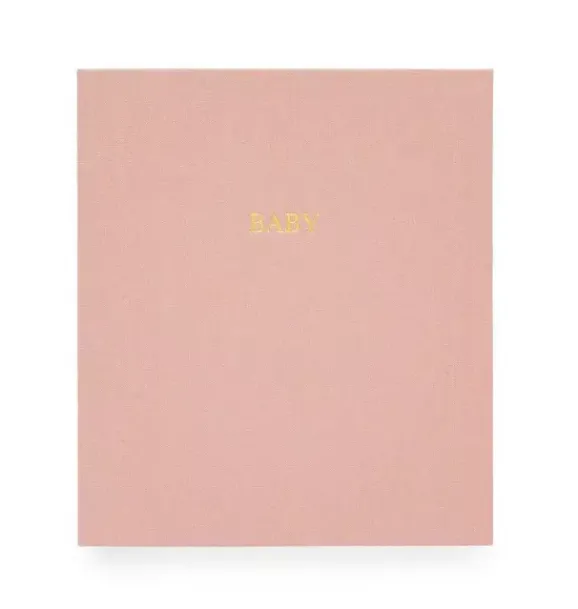 Janie and Jack Desk Accessories-Rose Linen Baby Book multi