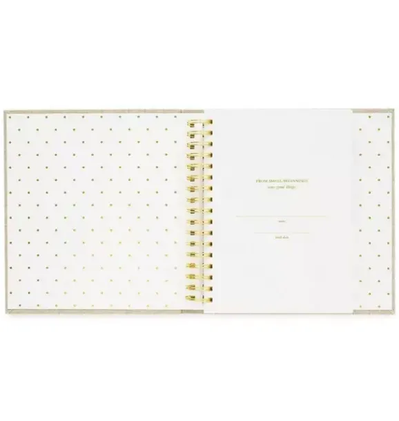 Janie and Jack Desk Accessories-Rose Linen Baby Book multi