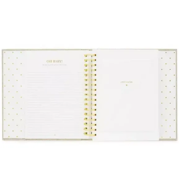 Janie and Jack Desk Accessories-Rose Linen Baby Book multi