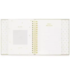 Janie and Jack Desk Accessories-Rose Linen Baby Book multi