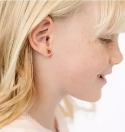 Janie and Jack Kids Accessories|Jewelry-Rose Stud Earrings red