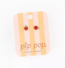 Janie and Jack Kids Accessories|Jewelry-Rose Stud Earrings red