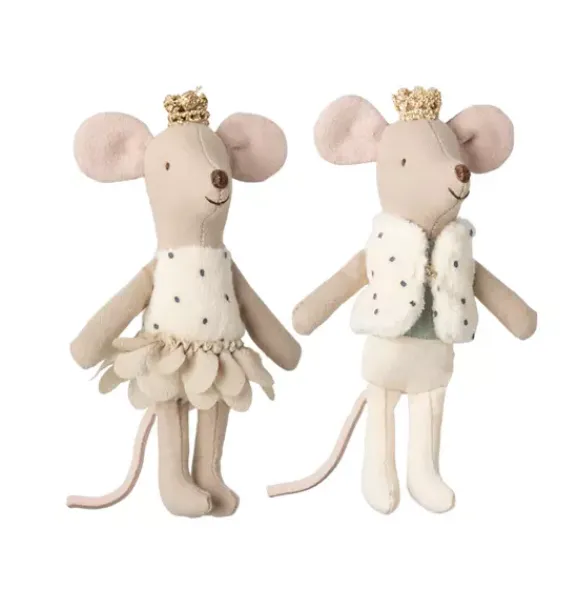Janie and Jack Dolls-Royal twin mice, Little sister and brother in matchbox multi