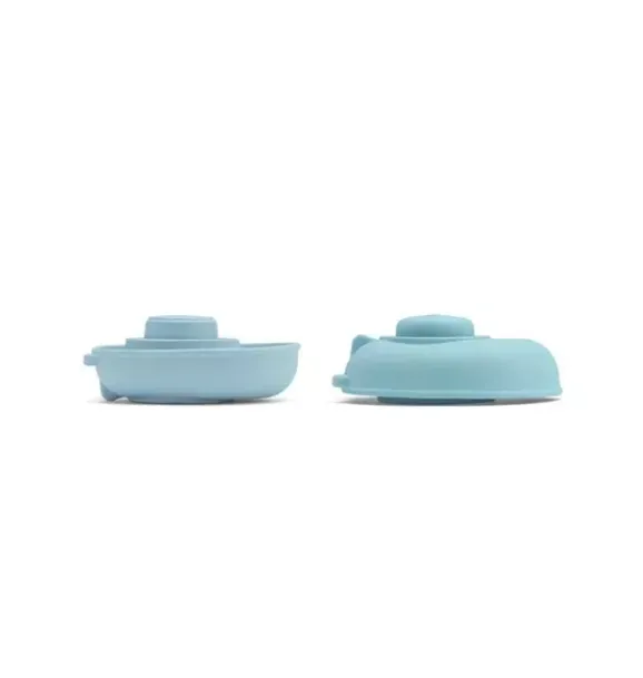 Janie and Jack Bath Toys-RUBBER CONVERTIBLE BOAT – PASTEL BLUE multi