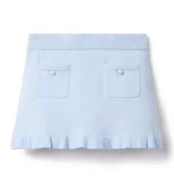 Janie and Jack Matching Sets|Skirts & Shorts-Ruffle Hem Sweater Skirt light blue