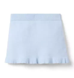 Janie and Jack Matching Sets|Skirts & Shorts-Ruffle Hem Sweater Skirt light blue