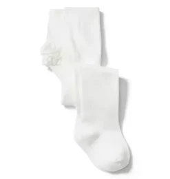 Janie and Jack Shoes & Accessories-Ruffle Tight white
