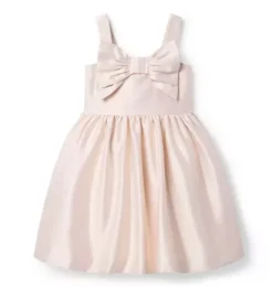 Janie and Jack Dresses-Satin Bow Gala Dress light pink