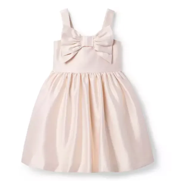 Janie and Jack Dresses-Satin Bow Gala Dress light pink