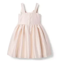 Janie and Jack Dresses-Satin Bow Gala Dress light pink