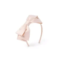 Janie and Jack Hair-Satin Bow Headband light pink