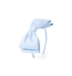 Janie and Jack Hair-Satin Bow Headband sunshower blue