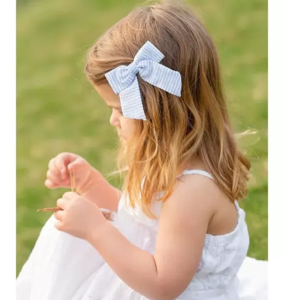 Janie and Jack Kids Accessories-Seersucker Hair Bow