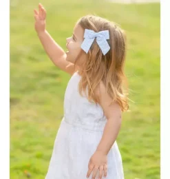 Janie and Jack Kids Accessories-Seersucker Hair Bow