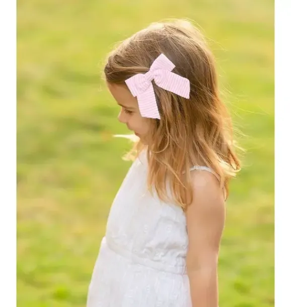Janie and Jack Kids Accessories-Seersucker Hair Bow