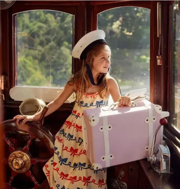 Janie and Jack Luggage-See-Ya Suitcase - sorbet