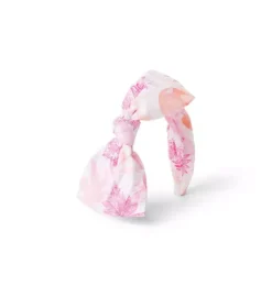 Janie and Jack Hair-Serena Williams x Toile Tour Bow Headband perfect pink toile