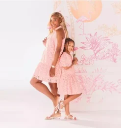 Janie and Jack Dresses-Serena Williams x Peach Point Matching Dress peach pink