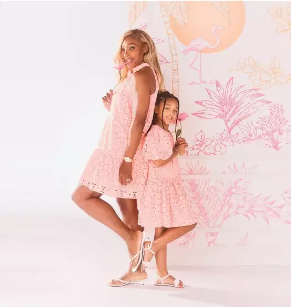 Janie and Jack Dresses-Serena Williams x Peach Point Matching Dress peach pink