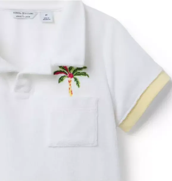 Janie and Jack Polos|Matching Sets-Serena Williams x Palm Terry Polo white