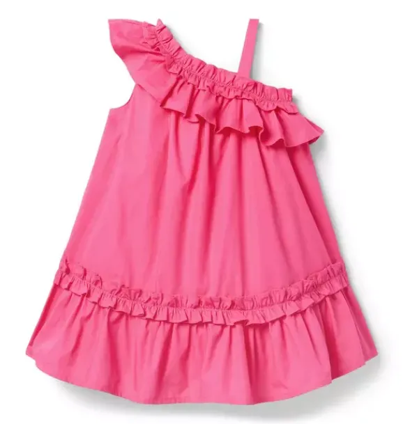 Janie and Jack Dresses-Serena Williams x Ruffle Rally Dress bold pink