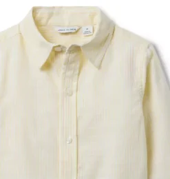 Janie and Jack Matching Sets|Shirts-Serena Williams x Stripe Serve Shirt pastel yellow stripe