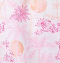 Janie and Jack Swim Outfits|Matching Sets-Serena Williams x Toile Tour Cabana Shirt perfect pink toile