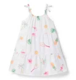 Janie and Jack Dresses-Serena Williams x Icon Dress white icon print