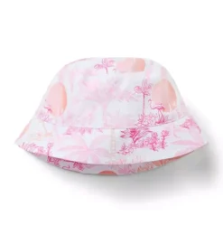 Janie and Jack Hats & Gloves-Serena Williams x Toile Tour Bucket Hat love pink toile