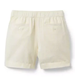 Janie and Jack Matching Sets|Shorts-Serena Williams x Stripe Serve Short pastel yellow stripe