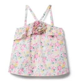 Janie and Jack Sleeveless Tops|Matching Sets-Serena Williams x Floral Flair Top white floral