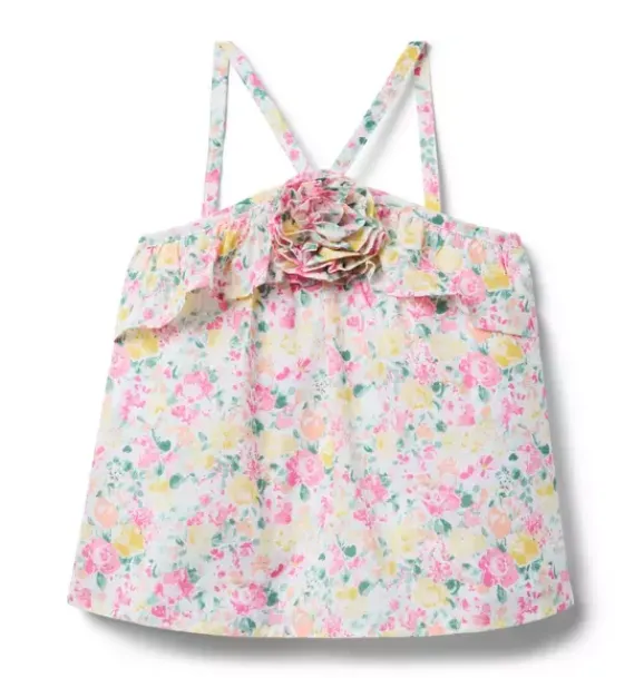 Janie and Jack Sleeveless Tops|Matching Sets-Serena Williams x Floral Flair Top white floral