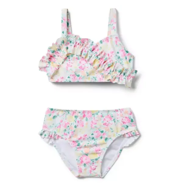 Janie and Jack Two-pieces|Girl-Serena Williams x Floral Flair Recycled Swimsuit white floral