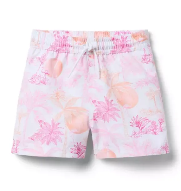 Janie and Jack Swim Trunks|Boy-Serena Williams x Toile Tour Recycled Swim Trunk perfect pink toile
