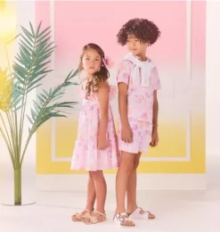 Janie and Jack Swim Trunks|Boy-Serena Williams x Toile Tour Recycled Swim Trunk perfect pink toile