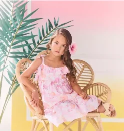Janie and Jack Dresses-Serena Williams x Toile Tour Dress love pink toile