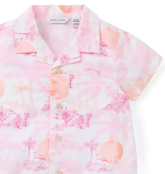 Janie and Jack One-pieces & Rompers-Serena Williams x Toile Tour Baby Romper perfect pink toile
