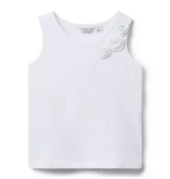 Janie and Jack Sleeveless Tops-Serena Williams x Rosette Top white