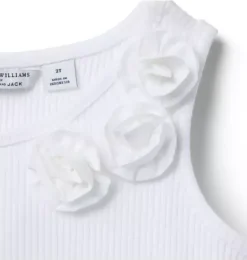 Janie and Jack Sleeveless Tops-Serena Williams x Rosette Top white