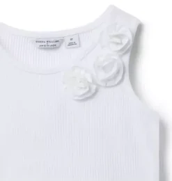 Janie and Jack Sleeveless Tops-Serena Williams x Rosette Top white