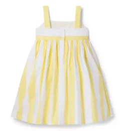 Janie and Jack Dresses-Serena Williams x Stripe Spin Dress light yellow stripe