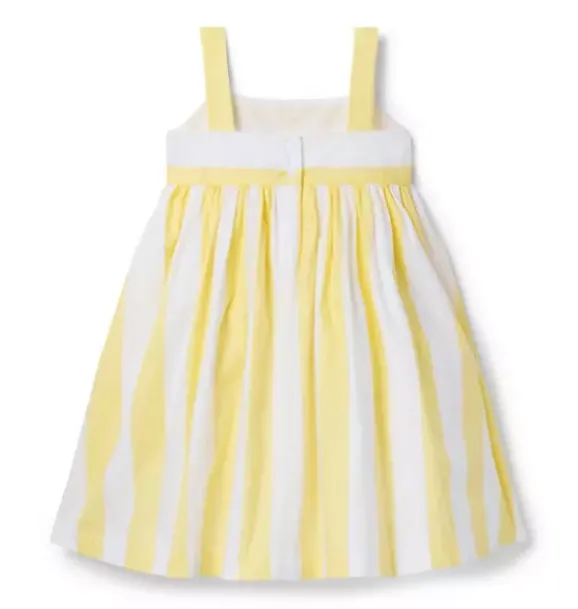 Janie and Jack Dresses-Serena Williams x Stripe Spin Dress light yellow stripe