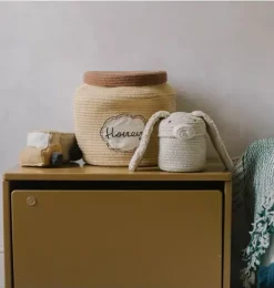 Janie and Jack Storage-Set of 2 Mini Baskets Rita & Renata natural and pearl grey