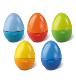 Janie and Jack Musical Instruments|Development Toys-Set of 5 Wooden Musical Eggs multi-color