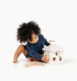 Janie and Jack Development Toys-Shape Sorter ivory