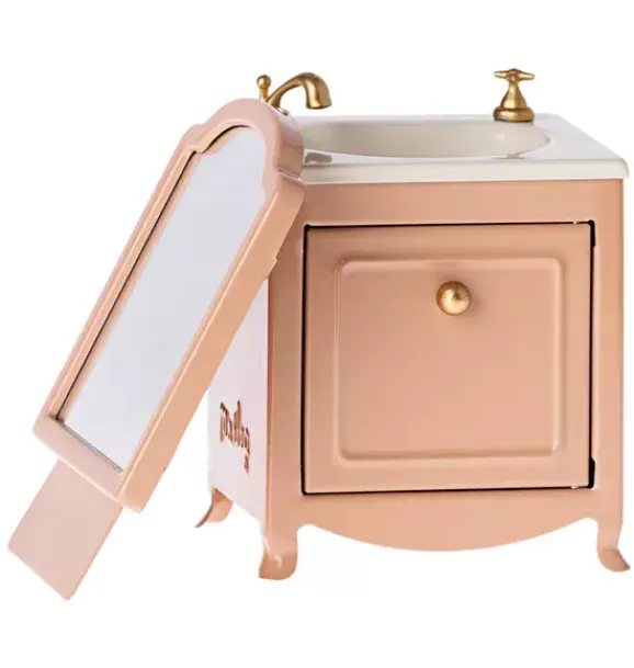 Janie and Jack Dolls-Sink Dresser, Mouse - dark powder