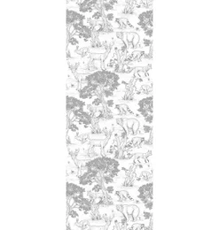 Janie and Jack Wallpaper-Sketchbook Animals Wallpaper white