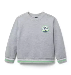 Janie and Jack Sweaters & Sweatshirts-Ski Patch Sweatshirt classic grey heather